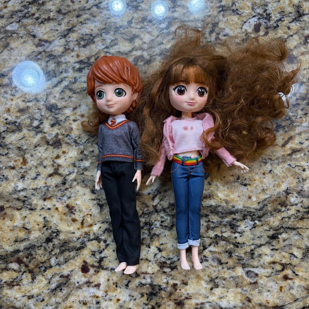 Wizarding World Harry Potter Ron Weasley & Hermione Granger Doll Set 8in Figures
